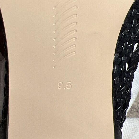 PAIGE Lilah Woven Leather‎ Block Heel Ankle Booties Boots Black Women's Size 9.5 - Picture 8 of 8